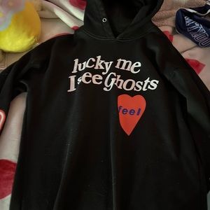 lucky me i see ghosts hoodie